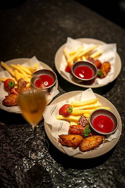 Several Western dishes placed on the table