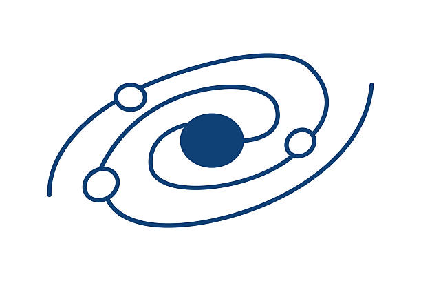 stockillustraties, clipart, cartoons en iconen met solar system orbit doodle hand drawn planetary system vector illustration isolated icon - astrofysica