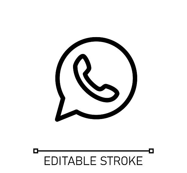 Telephone icon vector, whatsapp logo symbol. Phone pictogram, flat vector sign isolated on white background. Simple vector illustration for graphic and web design.