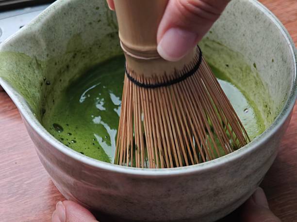 Matcha Preparation. A traditional matcha ceremony.