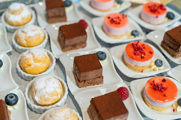 Assorted Desserts on Buffet Table for Corporate Event
