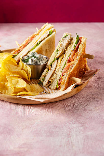 Classic Chicken Club Sandwich with Chips