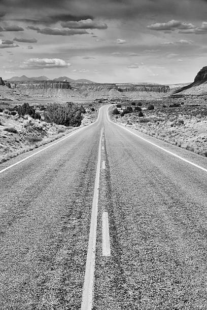 Canyonlands National Park in Utah, USA. Island in the Sky district - straight road.