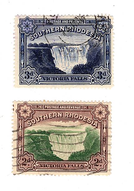 Vintage postage stamps from Rhodesia.