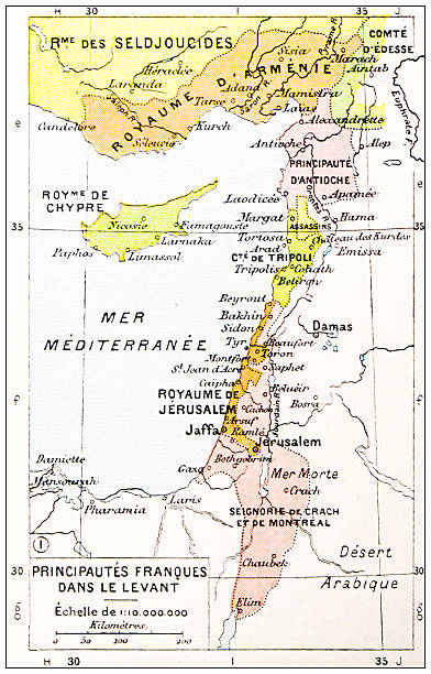 Map from old French Atlas: Crusader states