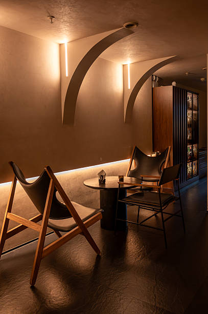 Dim and warm personalized bar environment