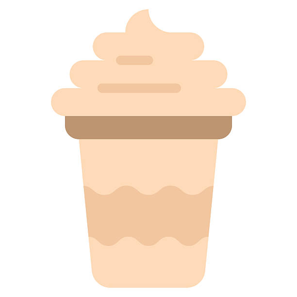 Ice cream icon, flat design style icon vector.