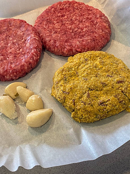 Homemade burger patties