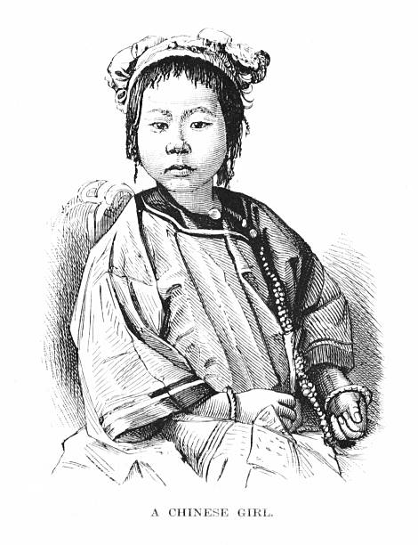 Portrait of a Chinese . Engraving published 1868. Copyright expired; artwork is in Public Domain.