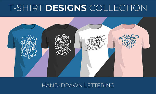 Set of hand drawn vector lettering for t-shirt design. Vintage handwritten typography collection. Vector illustration for printshops. EPS10