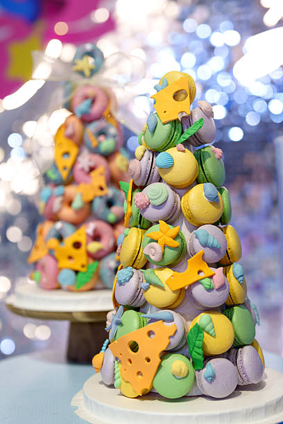 Under the Sea Themed Macaron and Mini Donut Tower Display