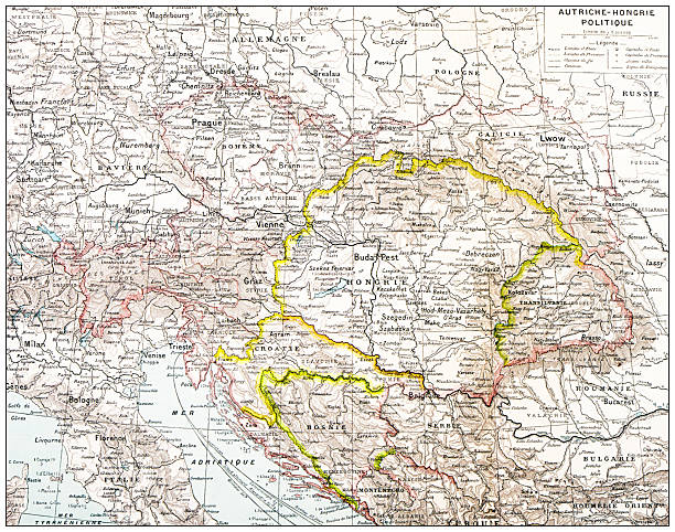 Map from old French Atlas: Austria-Hungary