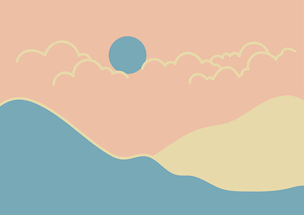 Sun and mountain view through the clouds