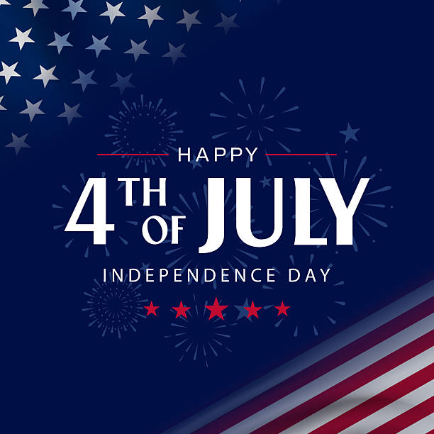 4th of July, Independence Day, background with fireworks. Vector 4th of July, Independence Day, background with fireworks. Vector illustration independence day stock illustrations