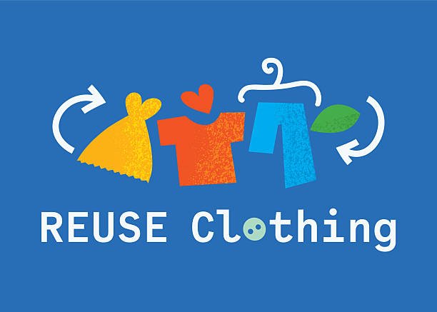 Reuse Clothing vector art illustration
