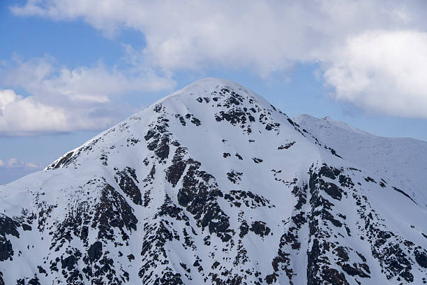 View from Lespezi Ridge, Fagaras Mountains, Romania stock photo