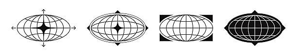 mencetak - latitude longitude ilustrasi stok
