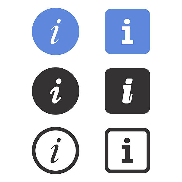 Information icon set circle and square info buttons vector collection vector art illustration