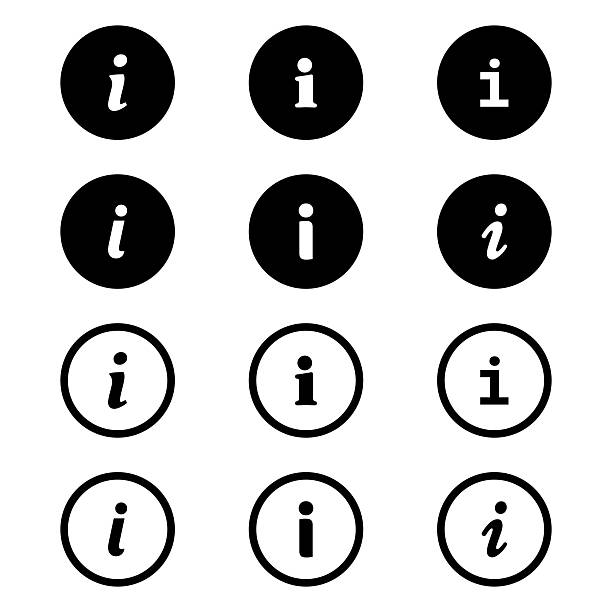 Black information icons set circle info buttons vector collection Black information icons set circle info buttons vector collection. Scalable to any size, vector illustration file. information symbol stock illustrations
