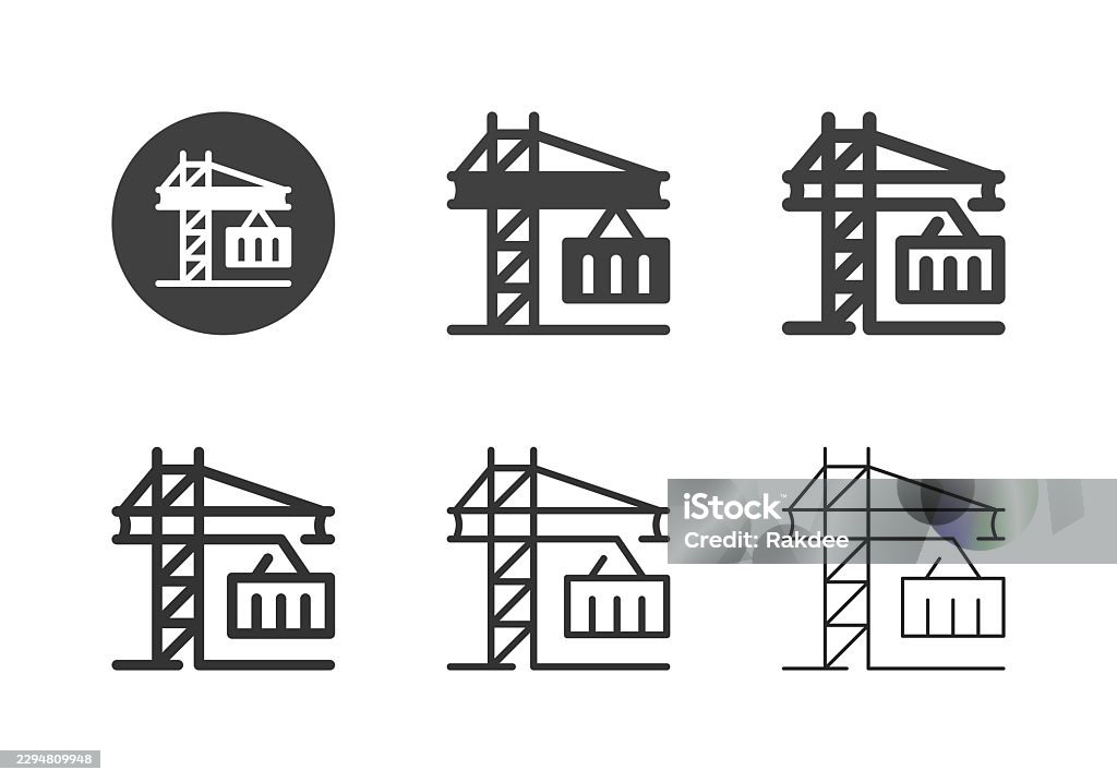 Crane Container Ship Icons - Multi Series Crane Container Ship Icons Multi Series Vector EPS File. Agricultural Machinery stock vector Crane Container Ship Icons - Multi Series Crane Container Ship Icons Multi Series Vector EPS File. Agricultural Machinery stock vector