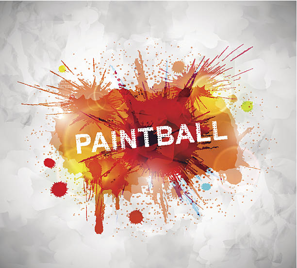 Paintball banner Colorful paintball banner. Illustration contains transparency and blending effects, eps 10 extreme sports stock illustrations