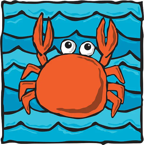 Vector illustration of Crab