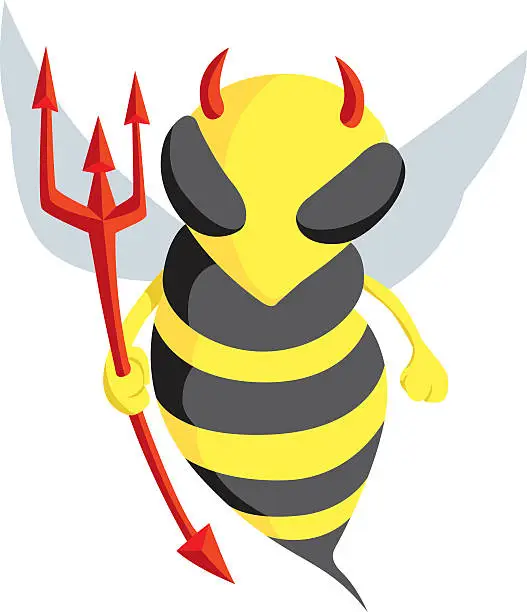 Vector illustration of Devil Bee