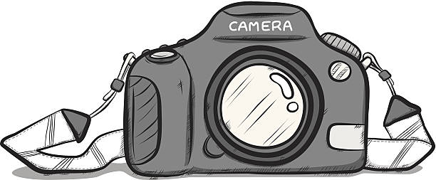 digitální fotoaparát - automatizace vyrobený předmět fotky stock ilustrace