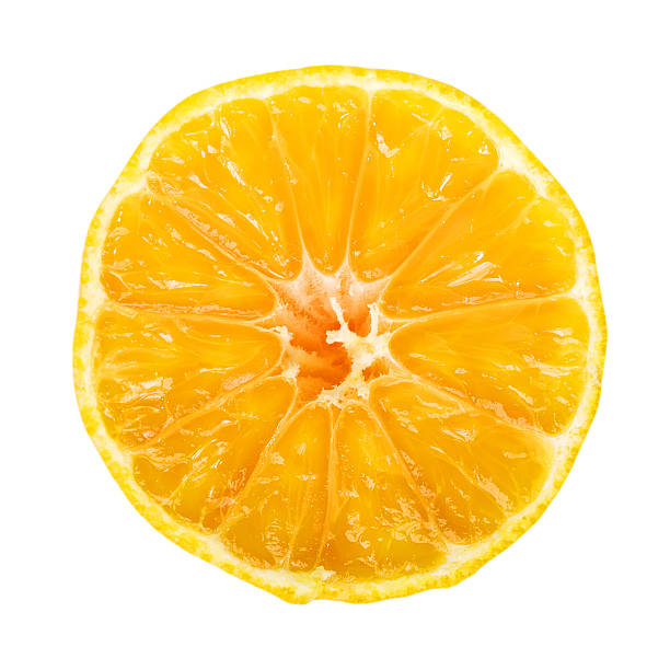 istock Slice of ripe tangerine isolated 450026737