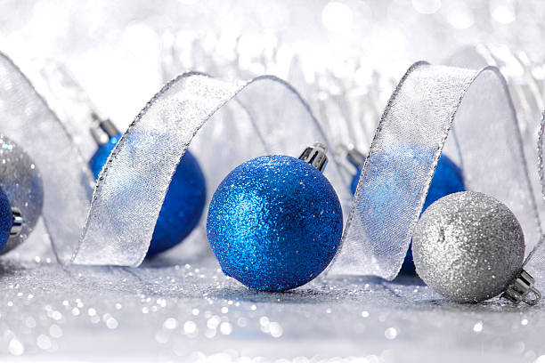 istock Christmas balls and ribbons 450027355