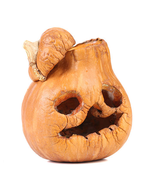 istock Closeup of old scary pumpkin jack. 450028045