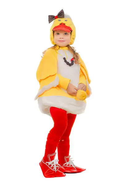 Photo of Little girl dressed as a duck