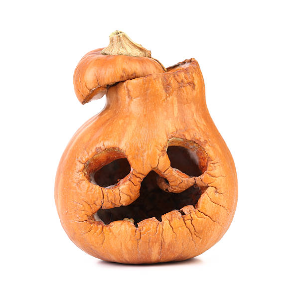 istock Closeup of old scary pumpkin jack. 450029929