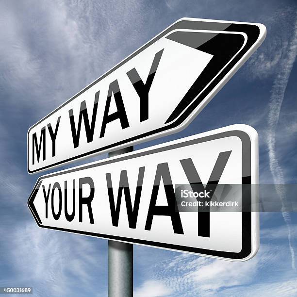 Your Or My Way Stock Photo - Download Image Now - Choice, Contrasts, Multiple Lane Highway