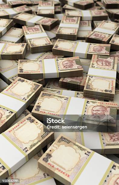 Stack Of Indian Rupee Stock Photo - Download Image Now - Asian Culture, Bank - Financial Building, Banking