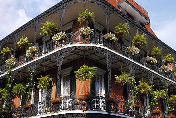 istock Wrought iron balcony in New Orleans 450033345