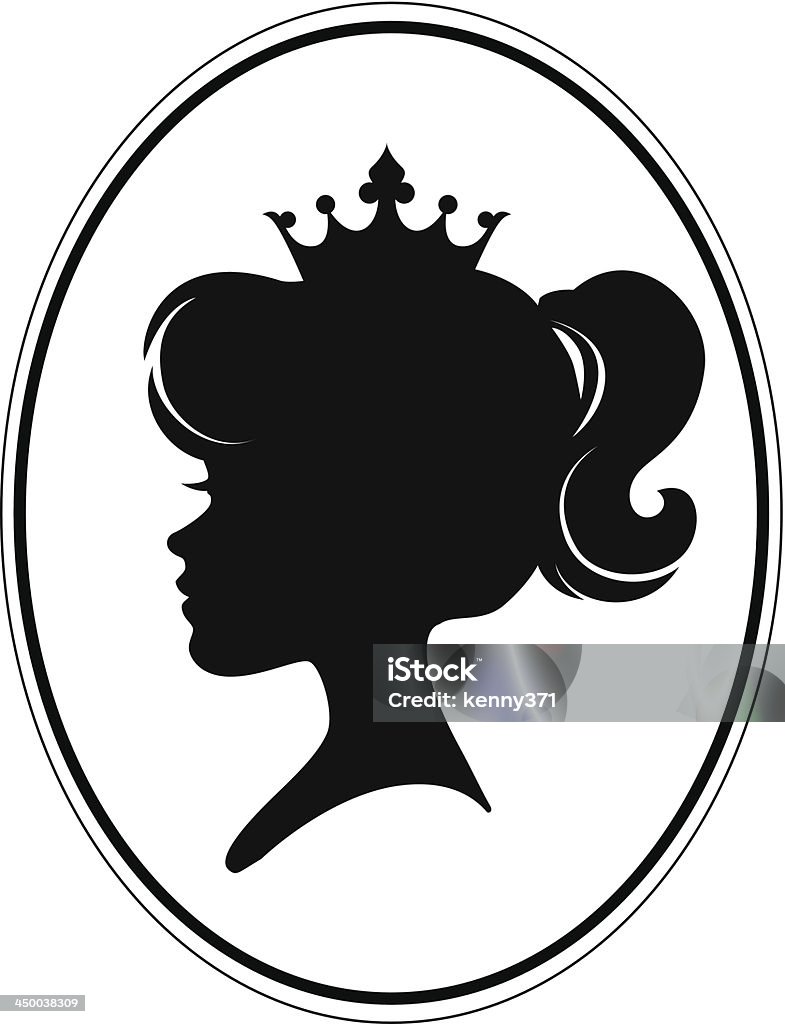 Mädchen Prinzessin Silhouette - Lizenzfrei Prinzessin Vektorgrafik