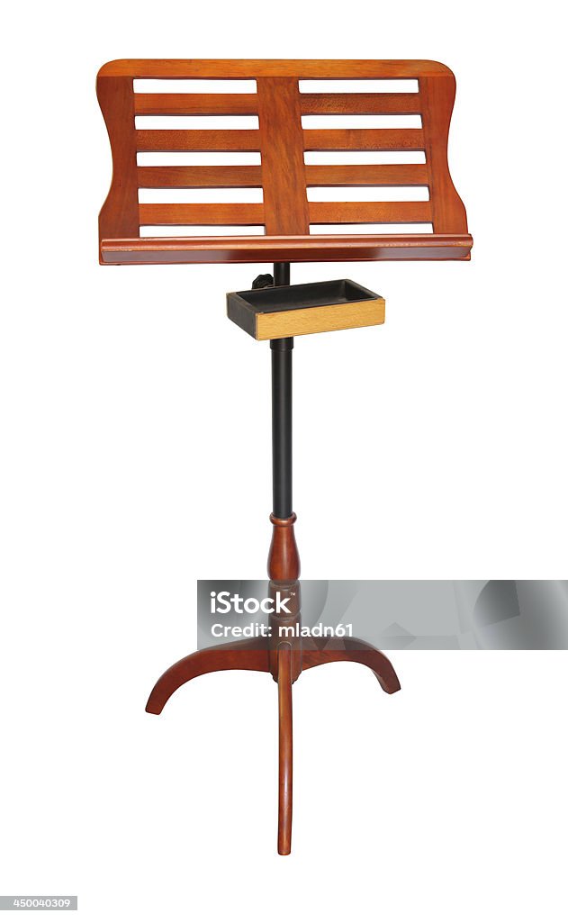 Music Stand Vintage wooden music stand isolated on white background. Antique Stock Photo Music Stand Vintage wooden music stand isolated on white background. Antique Stock Photo