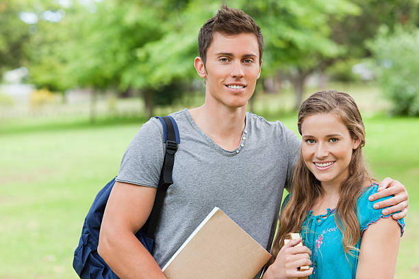 istock Portrait of a students couple 450040793