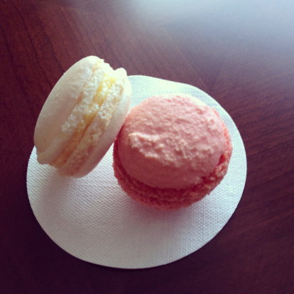 Macaroons on a table 