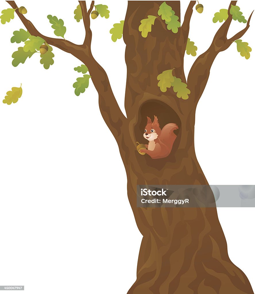 Ilustración de Ardilla De Dibujos Animados Oak Y y más Vectores Libres de  Derechos de Árbol - Árbol, Ardilla, Clip Art - iStock