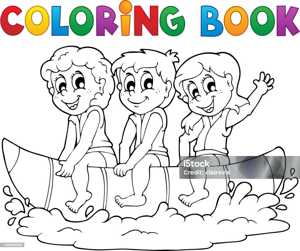 Livre de coloriage sport aquatique thème 3 - clipart vectoriel de Activité libre de droits