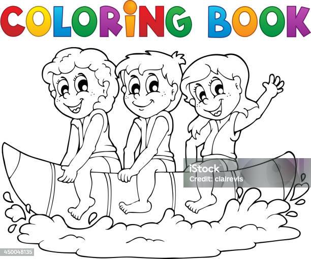 Livre De Coloriage Sport Aquatique Thème 3 Vecteurs libres de droits et plus d'images vectorielles de Activité - Activité, Activité de loisirs, Aventure