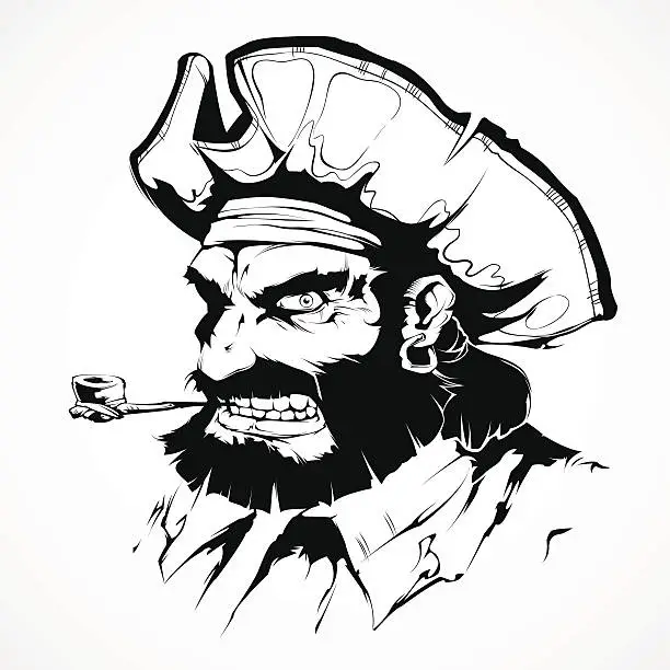 Vector illustration of Pirate