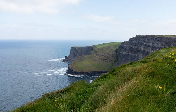 ponta em penhascos de moher - republic of ireland cliffs of moher cliff galway imagens e fotografias de stock