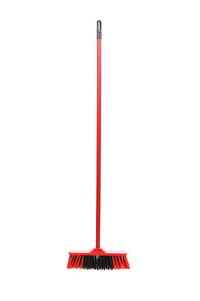istock Close up of red black broom. 450059709