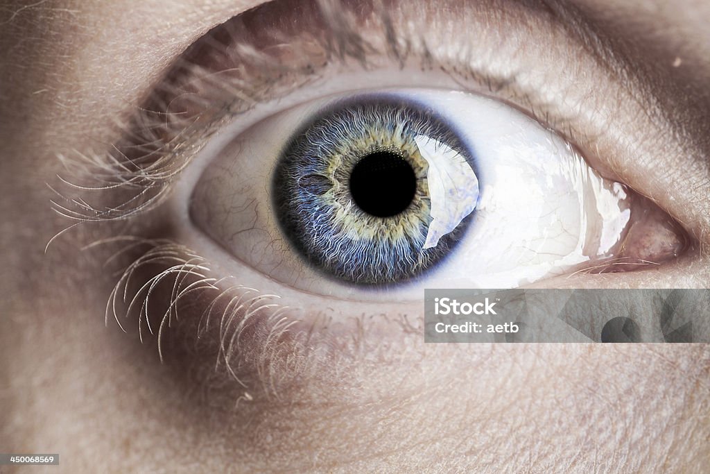 blue eye Macro con mucha más detalles - Foto de stock de Ojo libre de derechos