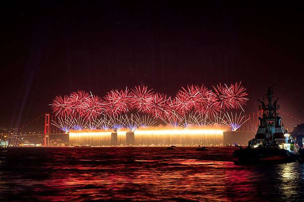 istock Bosphorus bridge celebration of the republic 450070923