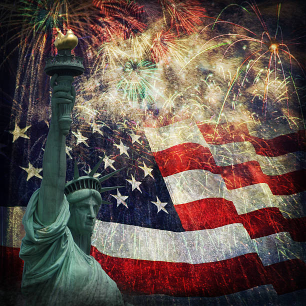 istock Statue of Liberty &  Fireworks 450071357