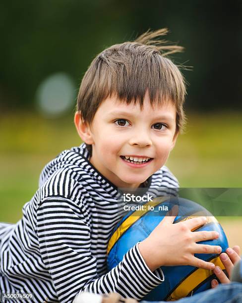 Boy With A Ball Stock Photo - Download Image Now - Activity, Beautiful People, Boys